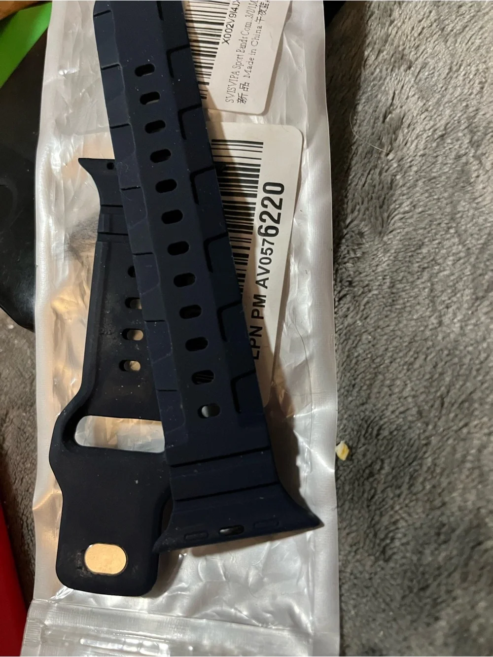 Navy Silicone Watch Band Replacement